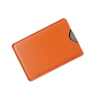 Dompet Kulit PU Sederhana Unisex 7 Inci Ultra-tipis, Penutup Kartu Kredit, Anti RFID, Tempat Kartu Berkualitas Tinggi