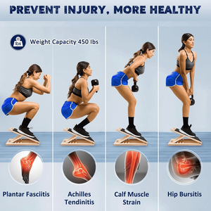 Planche inclinée en <span class=keywords><strong>bois</strong></span> de civière de mollet d'inclinaison réglable de Logo personnalisé de forme physique professionnelle pour l'utilisation d'exercice de Squats - Product Image 2