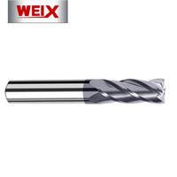 WEIX Fraise carrée à 4 dents en carbure monobloc revêtu pour routeur CNC en stock