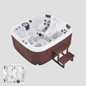 Spa et bain à remous Usine directe spas USA acrylique Bains À Remous pour 5 personnes Spa Piscine en plastique baignoire Spa