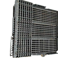 Grille en acier inoxydable résistante aux hautes températures, galvanisée, antidérapante, robuste, pour passerelles, murs, plateformes et revêtements de sol industriels