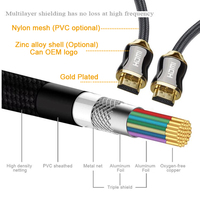 Câble Ultra Haute Vitesse 8K pour 2.1, 4K 48 Gbps, Longueur 1m-3m, MÂLE-MÂLE, pour Ordinateurs Portables et PS5