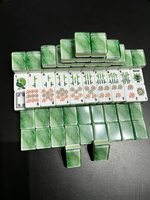 Nouvel ensemble de Mahjong américain moderne vert émeraude avec impression au dos, portable, 160 pièces, tuiles de Mahjong américaines en acrylique à 4 couches, style 2026