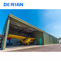 Estructura de Acero para Techo Arqueado de 25 x 25, Edificio de Hangar Metálico Aislado para Aviones