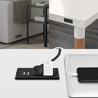 Prise multiple universelle BNT à clipser pour table de conférence, choix UK, EU, US, noir, interrupteur électrique