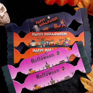 Sac en papier pour emballage cadeau de biscuits fantômes d'Halloween, boîte de bonbons pour enfants, stock disponible, décoration de fête, conteneur de cadeaux - Product Image 4