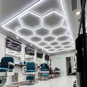 High Performance Barbershop Verlichting Led Lights Zeshoekige Honingraat Plafondverlichting Voor Kapper Station 15 Grid Systeem - Product Image 3