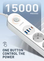 Multiprise SE1-C LDNIO Prise de courant EU à 4 prises PD 20W Port USB Prise de courant à montage encastré Prise d'extension européenne