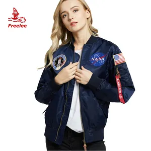 도매 NASA ma-1 패치 폭격기 재킷 여성