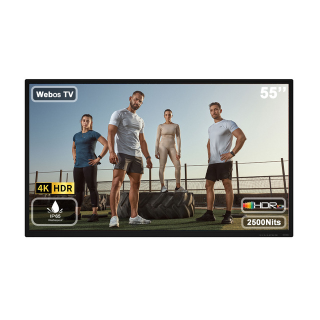 UCOM 65 Inch 4K UHD Android Smart TV IP65 Waterproof High Brightness 60Hz Outdoor LED Hotel TV 16:09