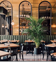 Meubles de restaurant sur mesure, fournitures modernes en tissu pour hôtels et restaurants, banquettes, solutions de conception de tables de restaurant en bois
