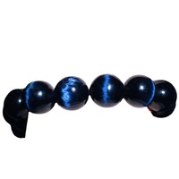 Bracelet Peter Stone incurvé de première ligne, motif Terre bleue, pierre précieuse, jade de silice pour hommes et femmes