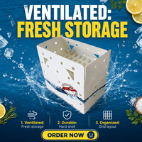 Caisse d'emballage portable en plastique ondulé PP de 5 mm, 600x400x300 mm, pour l'exportation de fruits de mer, disponible en gros, OEM, ODM
