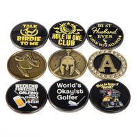 Vente directe d'usine Golf Divot Outil Marqueur de balle Marqueur de balle de golf personnalisé Marqueurs de golf magnétiques avec motif de fleurs