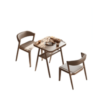 Ensemble de table à thé en bois moderne, design minimaliste, durable, respectueux de l'environnement, pour le salon, utilisation domestique