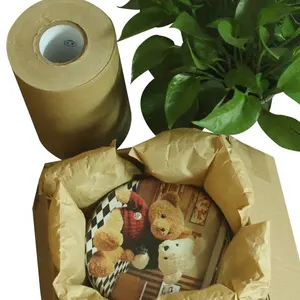 China Supplier Wholesale Custom Printed Packing Bio-degradable Starch Kraft Paper Mini Pillow Cushion Wrap