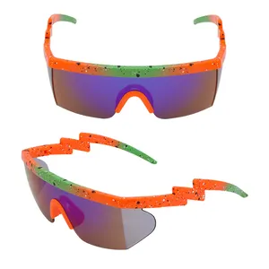 משקפי הגנה אופנתיים חדש אופקיים עקומים בגודל tr מסגרת ספורט משקפיים למבוגרים