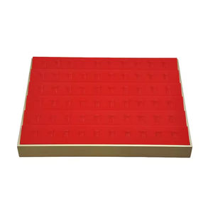 <b>Red</b> Jewelry Tray VelvetJewelry Display Tray Custom Necklace Ring Accessory Storage Jewelry Metal Display Plate Tray - Product Image 5