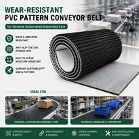 Fabricants de bandes transporteuses en PVC à motif gazonné, haute résistance à l'abrasion et stables, pour lignes d'assemblage automatisées générales