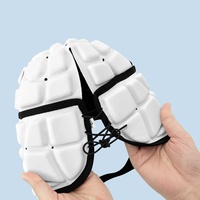 ANTMAX personalizado blanco 7v7 bandera fútbol casco suave fútbol casco Scrum gorra para jugadores de Rugby cabeza y protección para los oídos