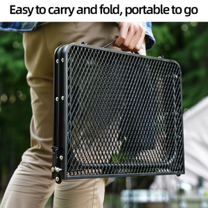 Portable Folding Camping <b>Table</b> Mesh Outdoor Picnic <b>BBQ</b> <b>Table</b> Lightweight Collapsible Steel Desk <b>for</b> Beach Travel - Product Image 6