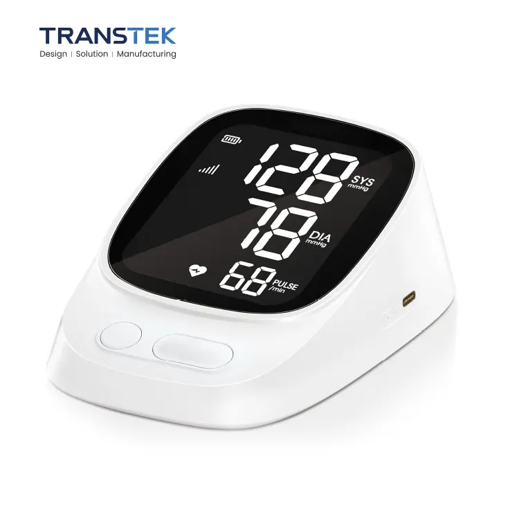 TRANSTEK mesin pengukur tekanan darah otomatis 4G, mesin penguji BP lengan atas otomatis elektronik Digital dengan layar LCD