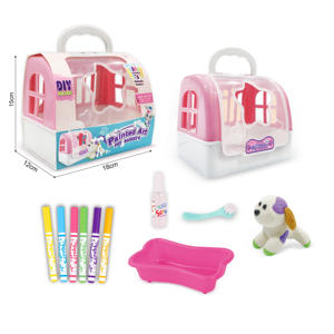 Eğitim yıkanabilir kendin yap boyama kitleri renk aracı peluş Pet el sanatları için taşıma çantası ile çocuklar için kolay taşıma ambalaj - Product Image 3