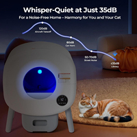 Bac à litière intelligent pour chat avec contrôle par application, grande capacité 65L, toilette automatique autonettoyante pour chat, vente en gros OEM disponible