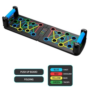 Plateforme de pompes portable multifonctionnelle avec bandes de résistance pour entraînement à domicile, exercices de triceps, poitrine et dos - Product Image 3