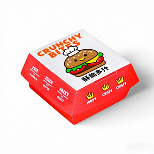 Kotak kertas kentang goreng murah kustom pabrik kemasan kotak <span class=keywords><strong>Burger</strong></span> ayam - Product Image 3
