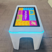Table interactive de jeu et d'apprentissage détachable avec écran tactile 10 points de 32 pouces, LED, WiFi et Bluetooth