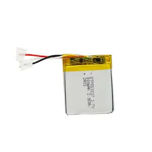 カスタム1000mah 1200mAhリチウムポリマーバッテリー小型充電式バッテリー3.7V 653237 800mAh 2.96whリチウムイオンバッテリー