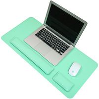 Repose-poignets pour clavier en mousse à mémoire de forme en similicuir personnalisable et tapis de souris, tapis de bureau, ensemble de 3 pièces
