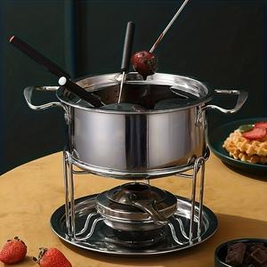 Marmite à <span class=keywords><strong>fondue</strong></span> multifonction en acier inoxydable épaissi pour fromage, chocolat et <span class=keywords><strong>fondue</strong></span> chinoise. Facile à nettoyer, détachable - Product Image 5