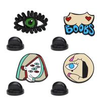 En gros, épingles en métal à motifs de dessins animés, mignonnes, en émail souple et dur, badges artisanaux en métal pour la décoration de vêtements et de chapeaux, épingles au design avancé