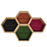 Disque de dés hexagonal en bois de hêtre, accessoires de jeu de société utilitaires, design moderne et minimaliste, Las Vegas 1:1
