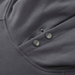 Sweat à capuche en molleton de coton 600 GSM pour homme, noir, impression numérique, logo personnalisé, unisexe, haute qualité, coupe oversize - Product Image 2
