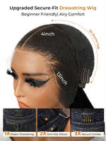 Peluca de Cabello Humano Preestilizada con Rizos Voluminosos, Encaje Frontal HD 13x4, Densidad 250% 300% 400%, Parte Lateral, Volumen Natural y Confortable