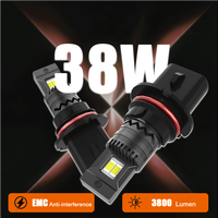 Bombilla LED para Faros Delanteros de Coche A20 38W 12V 3800LM Sin Ventilador 9004 9005 H4 H7 H11 Plug and Play, 6000K IP68, en Oferta
