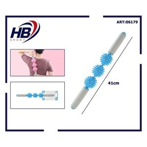 Bastone Massaggiante Unisex in Plastica Blu da 41cm con Tre Sfere - Prodotto Premium nella Categoria Sfere, Bastoni e Rulli - Product Image 1