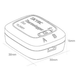 SKYRC TLD001 Thermologger <span class=keywords><strong>Duo</strong></span> Motor Detector de temperatura Comprobador de batería W para APP Control de temperatura preciso Plástico para - Product Image 2