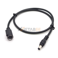 Connecteur DIN 4 broches vers câble de rallonge d'alimentation CC, 5.5x2.1mm femelle mâle 16AWG 10cm