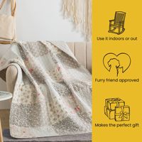 Großhandel Leichtgewichtige Gesteppte Polyester-Decke Digital Bedruckte Sofa-Überwurfdecke Wohndekor