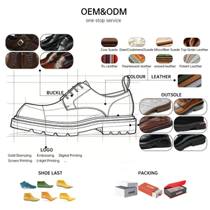 Zapatos Oxford Formales Personalizados para Hombre, con Empeine de Material Personalizado, Punta Cuadrada, Cordones, Suela de Goma Negra, Cómodos, para Otoño/Primavera/Verano - Product Image 4