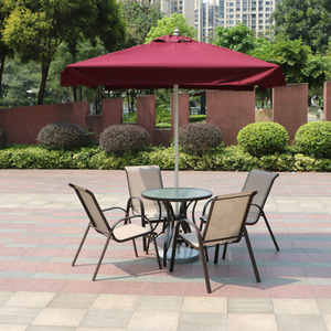 jardín restaurante mesa cuadrada 4 plazas Mesa mesa de jardín de mesa terraza 5 piezas conjunto de jardín - Product Image 2