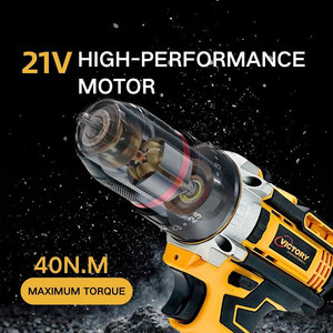 Perceuse électrique multifonctionnelle <span class=keywords><strong>sans</strong></span> <span class=keywords><strong>fil</strong></span> 21V avec impact y compris les accessoires OEM ODM - Product Image 2
