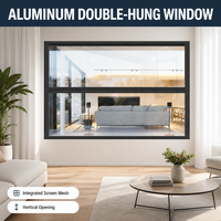 Ventana Americana Ajustable de Doble Vidrio con Aislamiento Térmico, de Aluminio, con Certificación NFRC, de Doble Panel y Bajo Consumo Energético