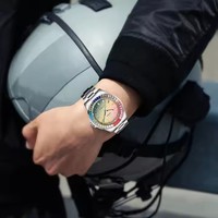 Montre automatique pour homme Winner 8287, montre à diamants, montre squelette colorée, étanche, en acier inoxydable, mécanique, montre-bracelet