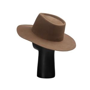 Chapeau Fedora <span class=keywords><strong>tendance</strong></span> à larges bords durs <span class=keywords><strong>2022</strong></span> laine feutre pour femmes, mode femmes hommes robe chaude d'extérieur, nouvelle forme automne hiver 100% - Product Image 5