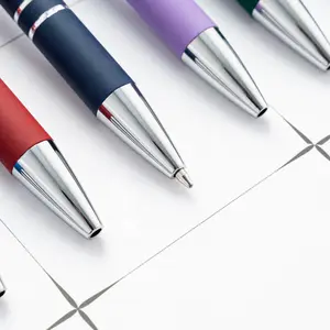 Pena Stylus Ballpoint Aluminium Termurah Promosi dengan Layar Sentuh Karet Lunak Logo Kustom Murah untuk Ponsel Poin Bola